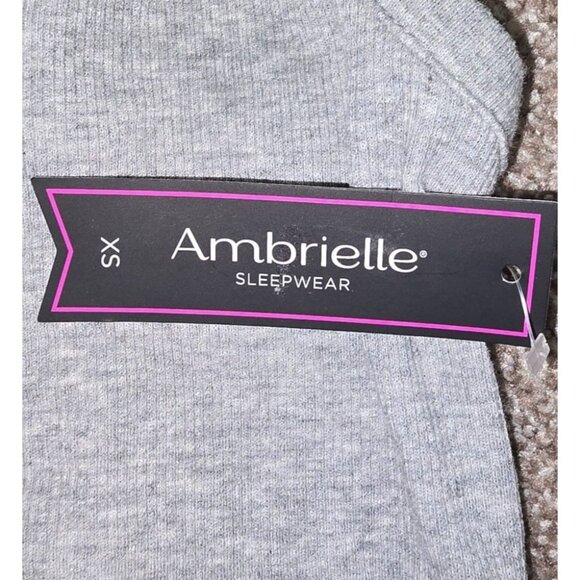 Ambrielle Gray Ribbed Racerback Tank Top XS Sleepwear - Picture 4 of 7